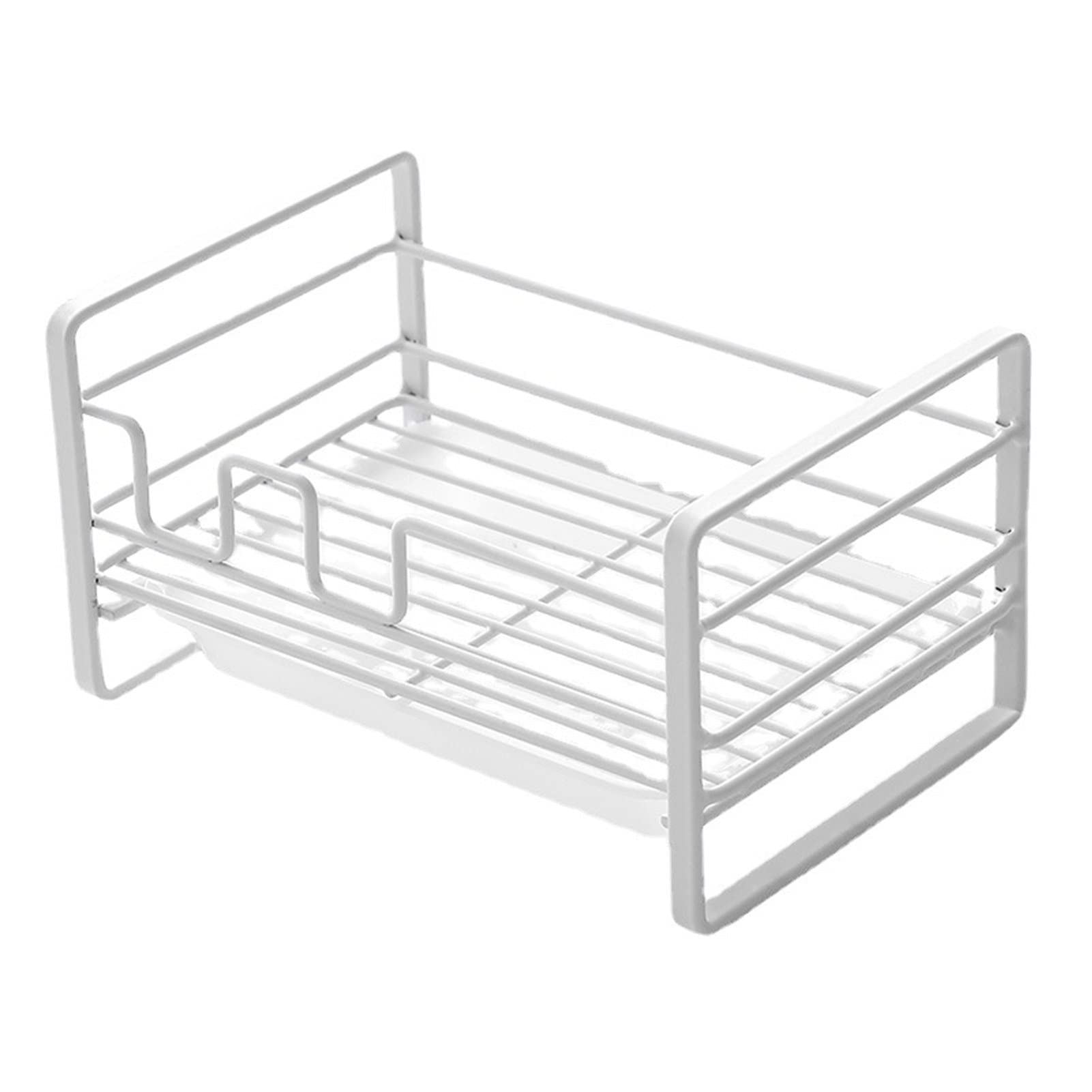 IKAXIYO Wrought Iron Sponge Holder with Heightened Bottom, Anti-Deformed Sink Faucet Kitchen Drain Rack, Strong Sponge Rack for Kitchen Tools, Ideal for Sink Organization and Cleaning Efficiency