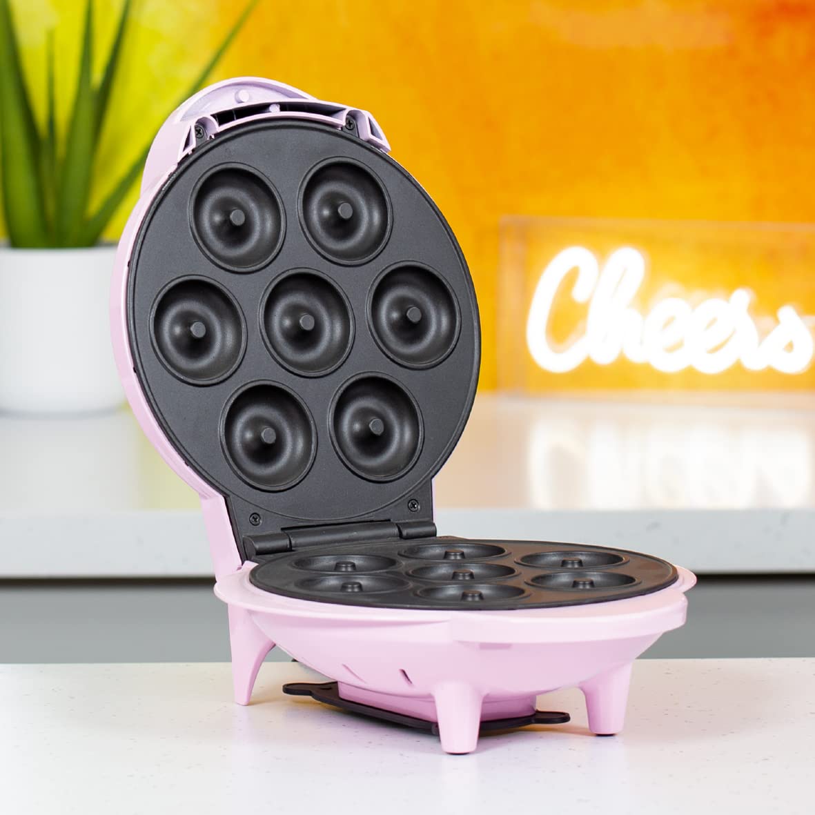 Mini Doughnut Maker Machine - Electric Donut Maker for Homemade Donuts, Perfect for Breakfast, Snacks & Parties - Compact & Easy to Use