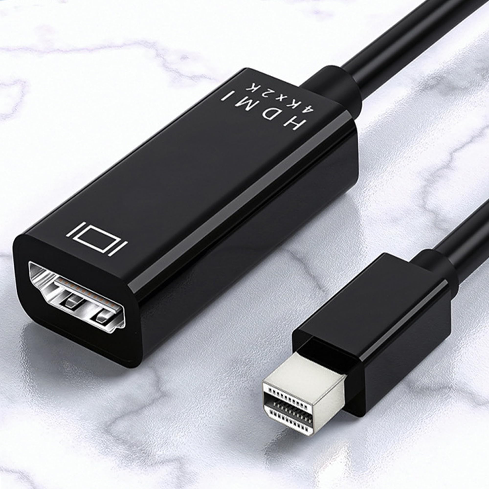 YOXITIXOY 4K Mini DisplayPort to HDMI Adapter - Compatible with MacBook Pro, Mac mini, MacBook Air, Microsoft Surface Pro | High-Speed Video Converter for Home Office, Gaming & Presentations