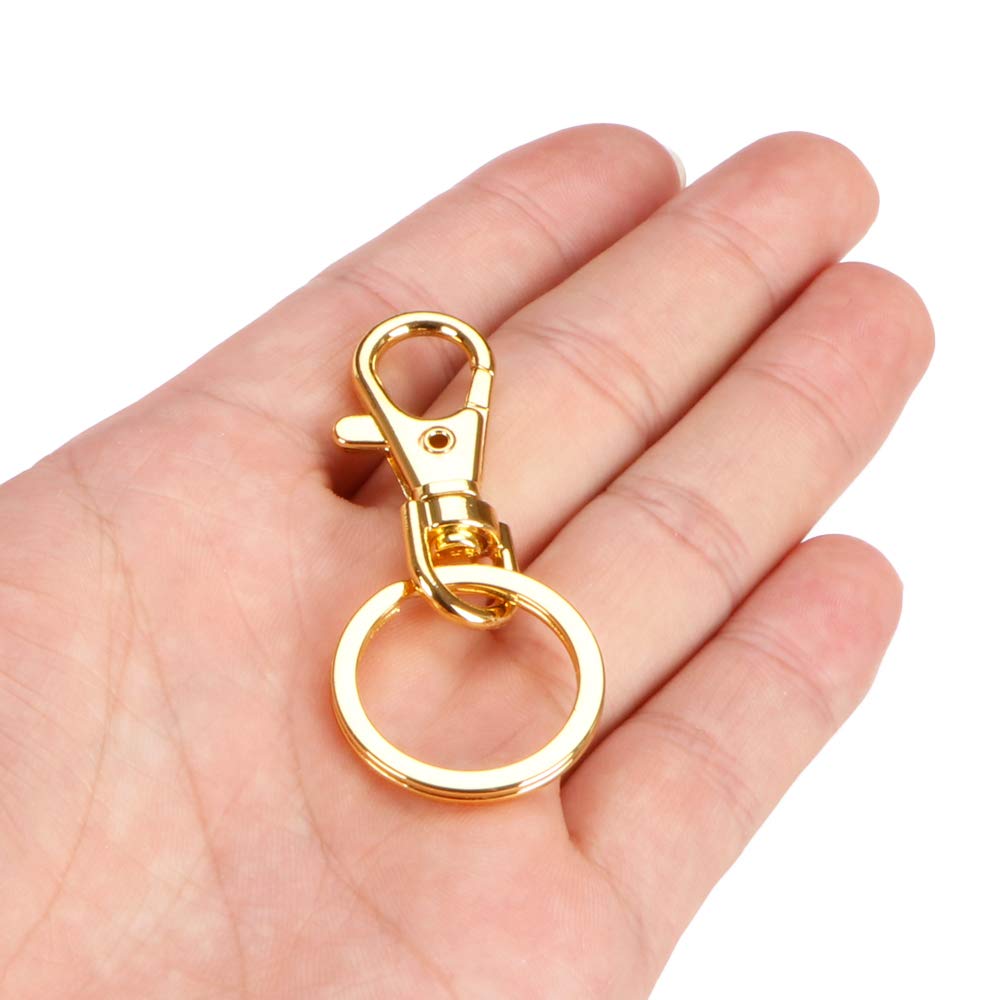 5-Pack Gold Lobster Clasp Key Rings for Women - Jewelry & Lanyards