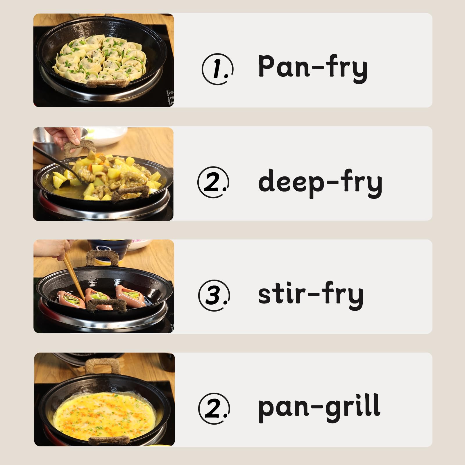 Premium 14.2-Inch Cast Iron Skillet - Heavy Duty Large Frying Pan with Dual Assist Handles - Perfect for Indoor Cooking, Outdoor Grilling & Stovetop Use - Ideal for Steaks, Pancakes & Camping Meals (Black)
