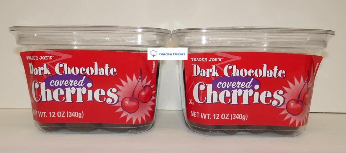 Trader Joe’s & Choceur Dark Chocolate Covered Cherries 12oz (340g) - Pack of 2 - Gourmet Chocolate Treats for Gifts, Parties & Dessert Platters