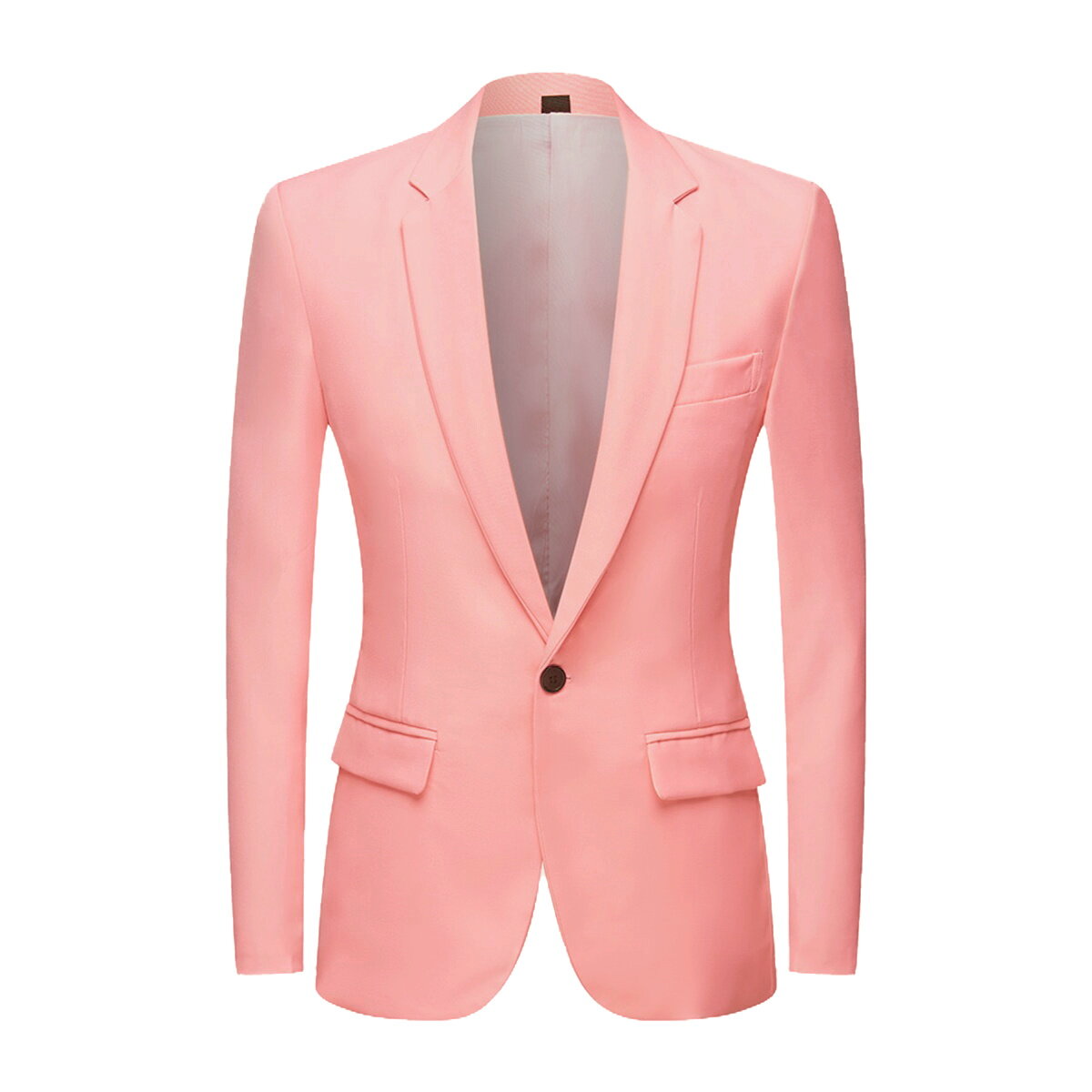 2 Piece Slim Fit Casual Pink Suit for Women - Office Wear & Spring Outfits | Comfortable Blazer & Pants Set for Business & Dating