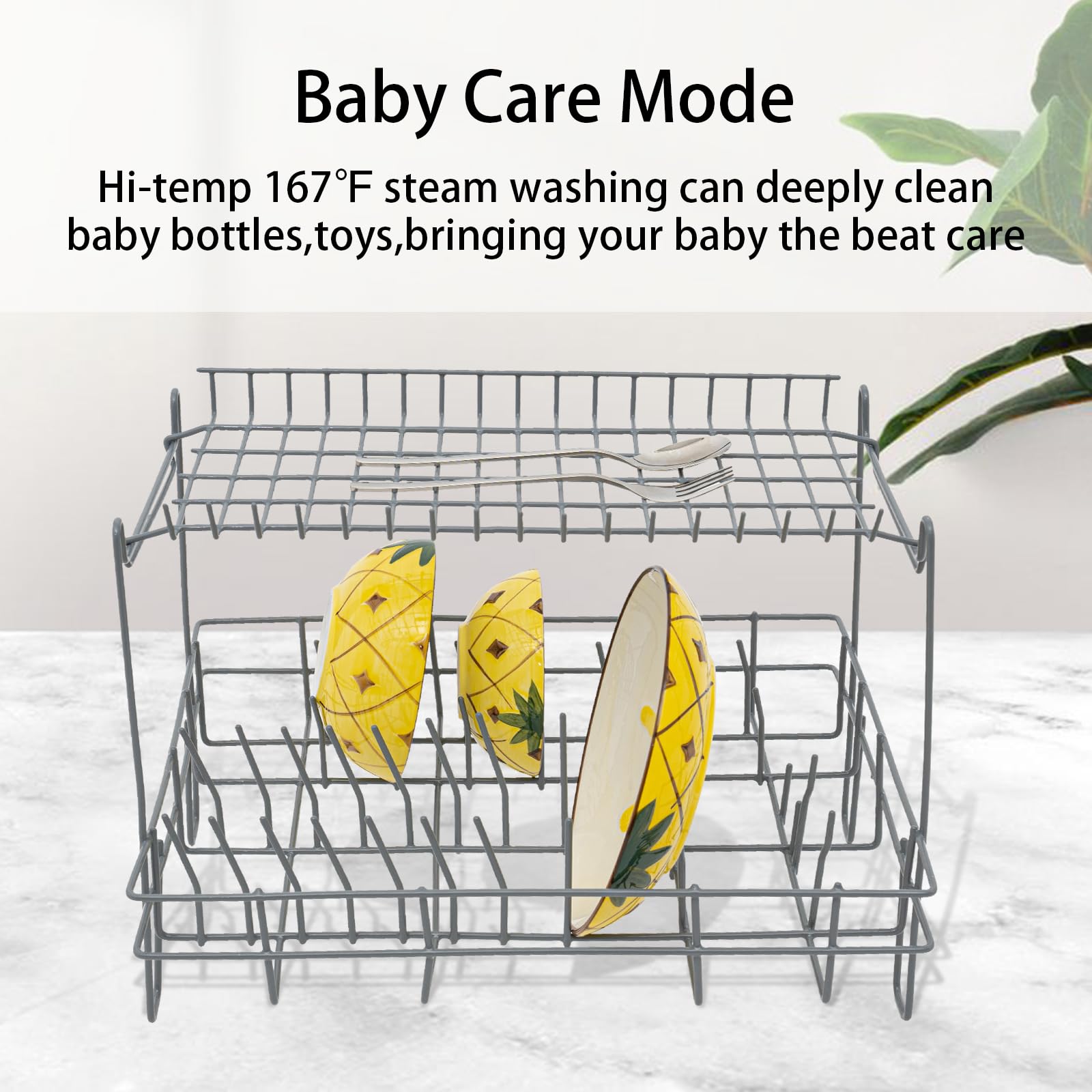 Portable Countertop Dishwasher with 7L Built-in Water Tank | 360° Dual Spray Deep Cleaning | Air-Dry Function | Compact Mini Dishwasher for Apartments, RVs & Small Kitchens | Perfect for Studio Living, Camping & Tiny Homes