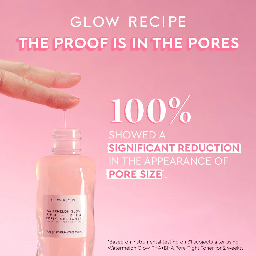 Glow Recipe Watermelon Glow PHA+BHA Pore Tightening Toner 150ml - Hydrating Facial Toner for Smooth Skin | Perfect for Daily Skincare Routine & Pore Minimizing