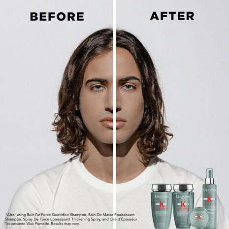 Genesis Homme Bain De Force Daily Shampoo for Men - Strengthening & Volumizing Hair Care - Perfect for Daily Use at Home, Gym, or Travel