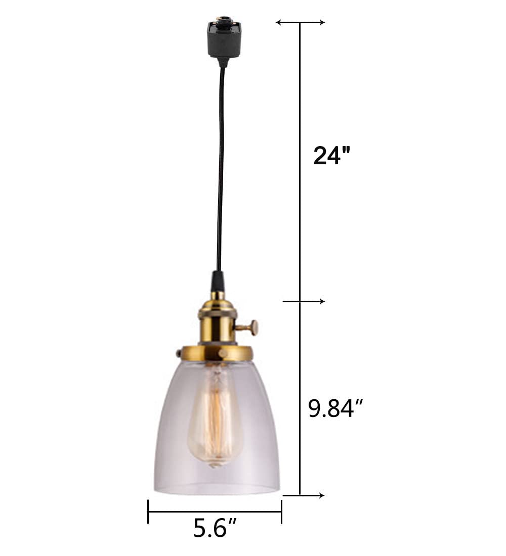 Dimmable Kiven H Track Lighting Pendant - 3-Light Copper Kitchen Island Light Fixture (Bulbs Not Included) | Perfect for Modern Kitchens, Dining Rooms & Commercial Spaces