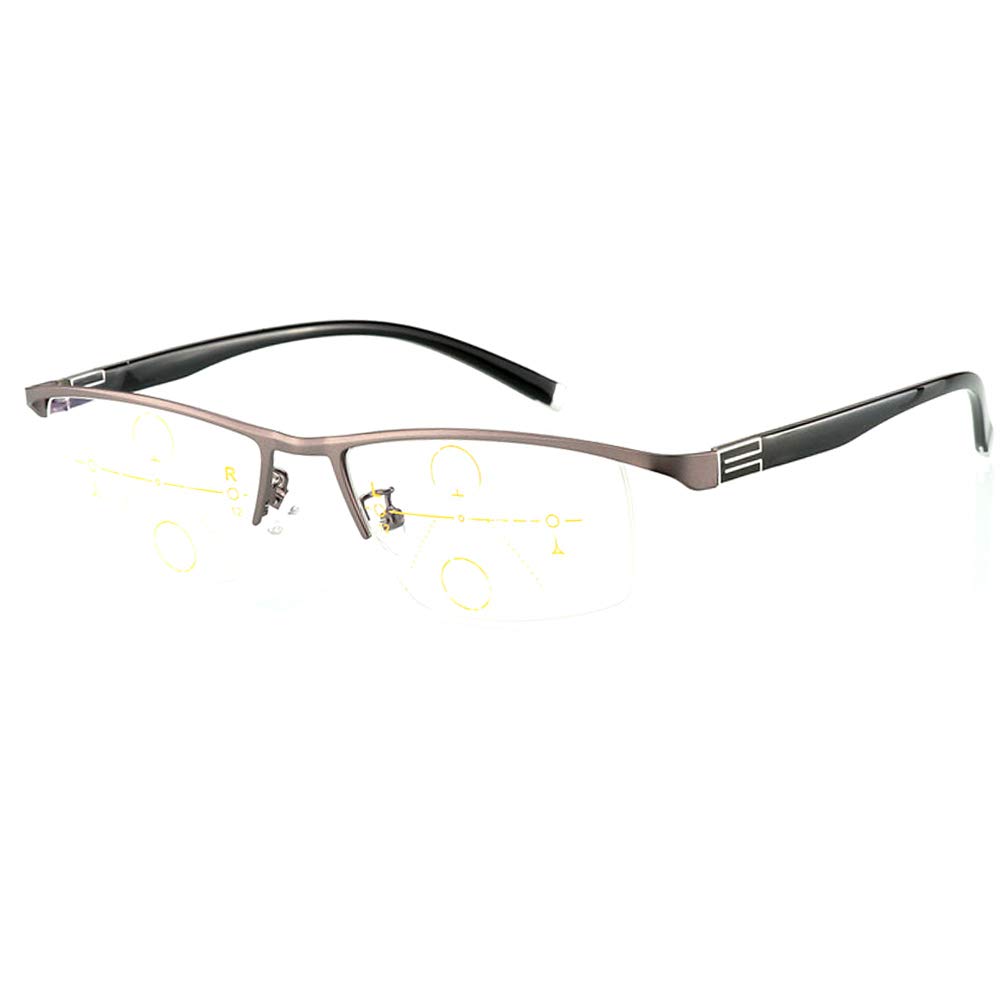 Ultralight Multifocus Reading Glasses for Men & Women - 3-in-1 Bifocal Readers for Computer, Reading & Distance - Perfect for Office, Home & Travel Use