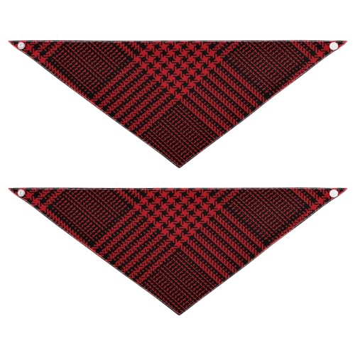Tweed Plaid Pattern In Black And Red