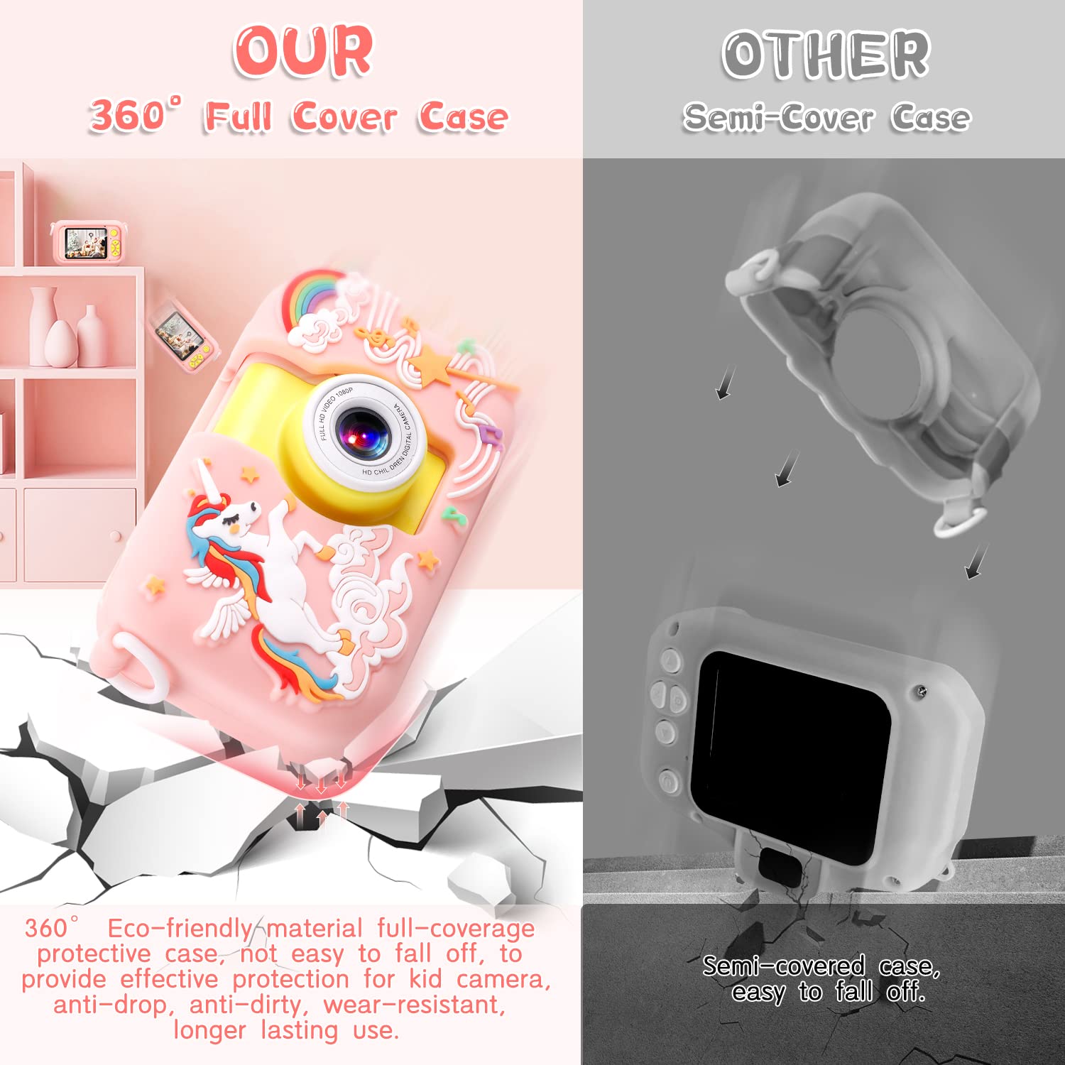 Kids Digital Camera with 180° Flip Lens - 2.4