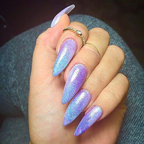 Premium Acrylic Fake Nails Set - 100 Pcs Reusable Artificial Nails with Strong Nail Glue & 6 Mirror Nail Polish Colors | Perfect for Salon, Home Manicure, Parties & Special Occasions