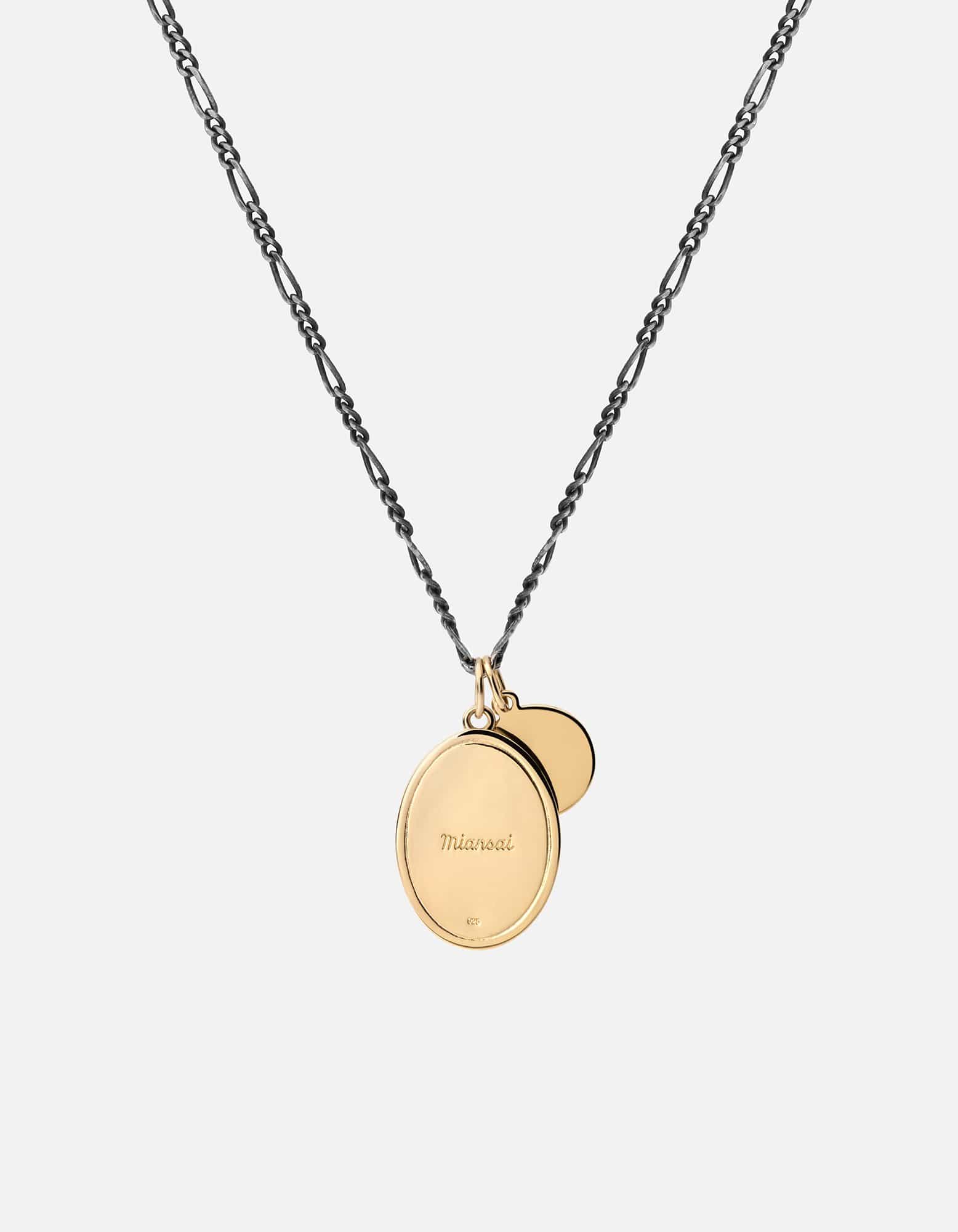 Velocity Necklace - 18K Gold Vermeil & Gray Stainless Steel Pendant - Elegant Jewelry for Women - Perfect for Everyday Wear, Date Nights & Special Occasions