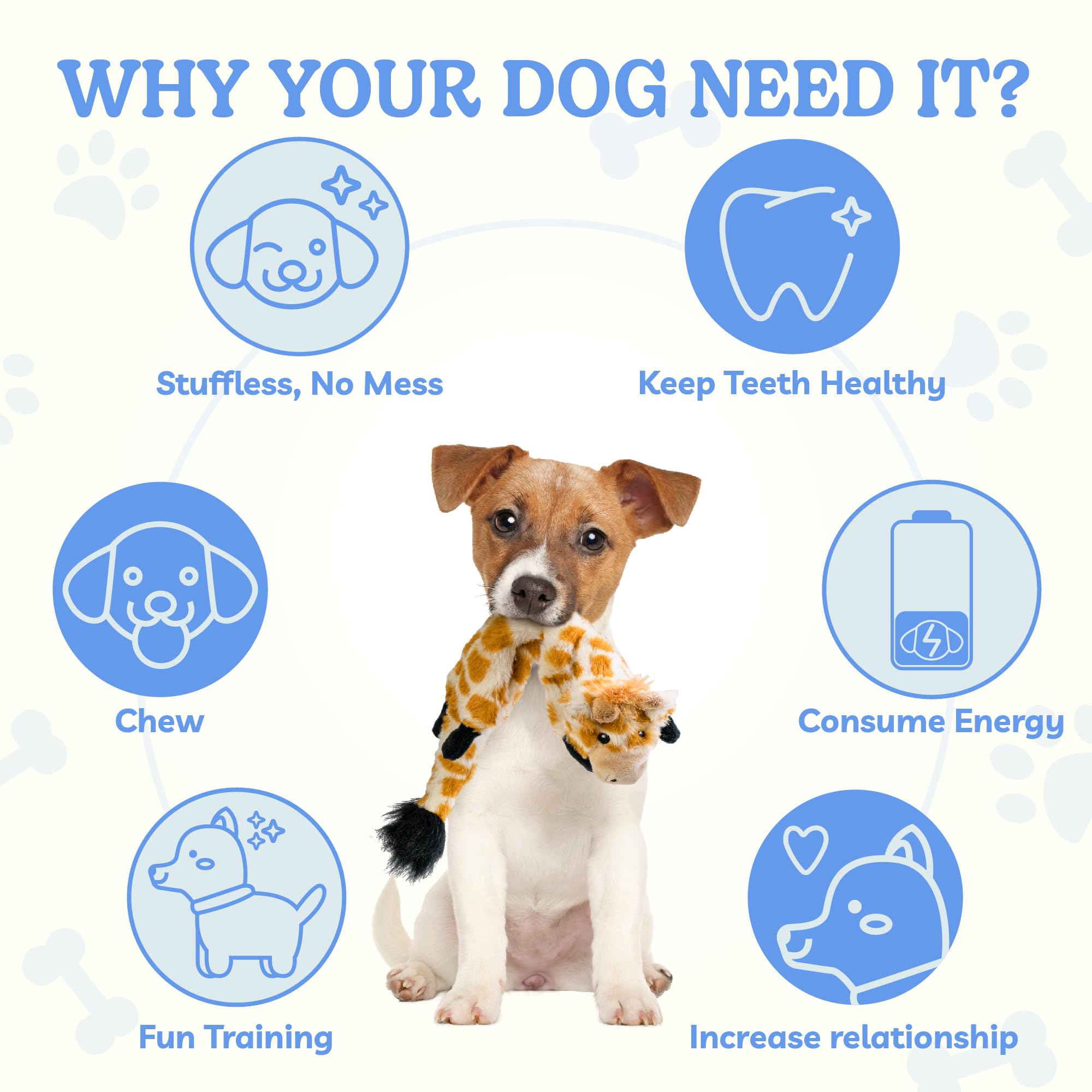 SHARLOVY 5 Pack Squeaky & Crinkle Dog Toys for Small Dogs - Durable No-Stuffing Chew Toys for Teething Puppies, Cute Plush Animal Pet Toys for Indoor Play & Training