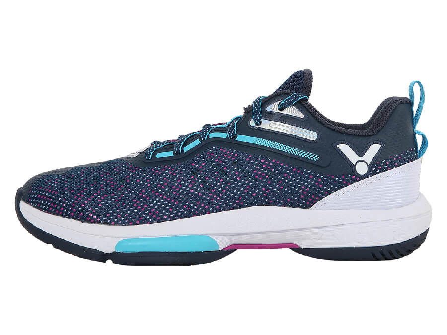 Victor P9600 BJ Wide Badminton Shoes for Men & Women - Lightweight Non-Slip Court Sneakers (Blue Wing Teal/Purple) - Perfect for Indoor/Outdoor Badminton, Tennis & Volleyball Games