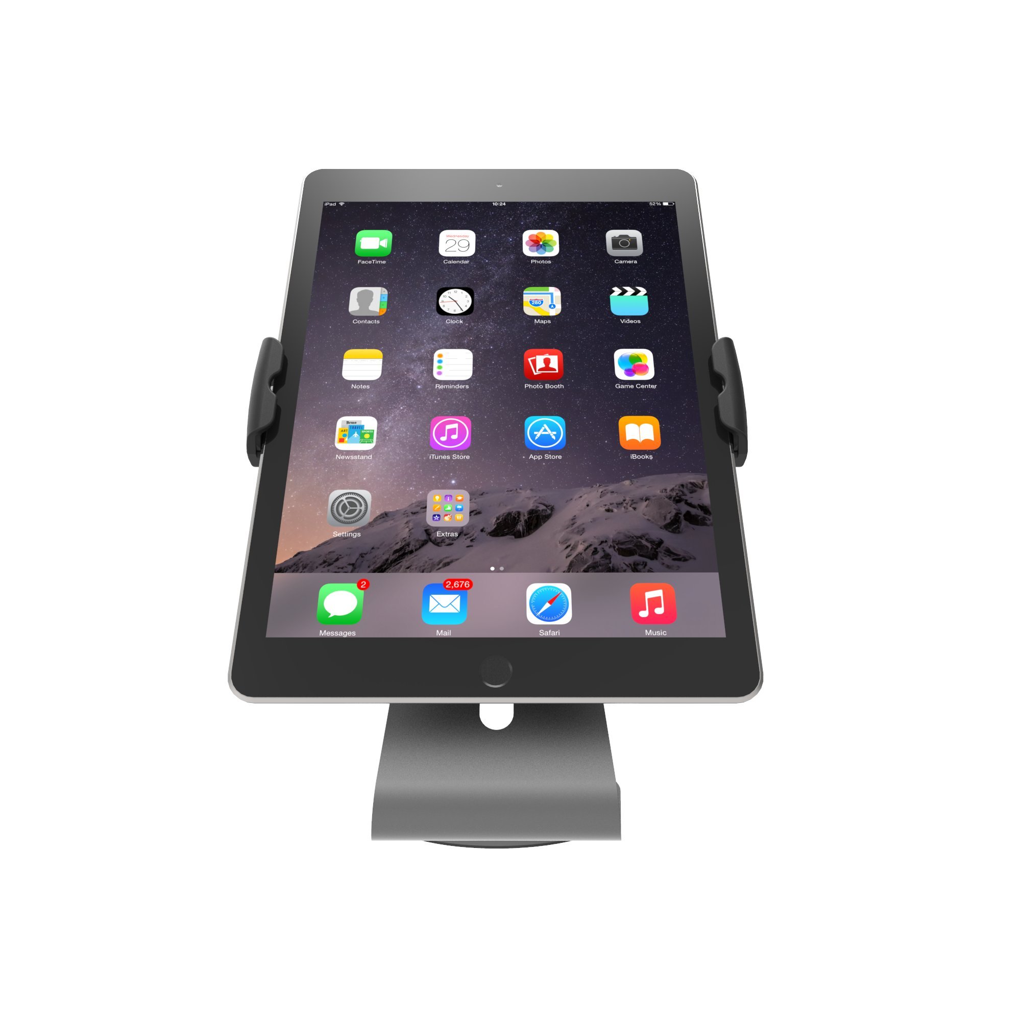 Maclocks UCLGSTDS Cling 2.0 Universal Tablet Security Stand Holder for 7-13 Inch iPads & Android Tablets (Silver) - Secure Display for Retail Stores, Restaurants & Offices