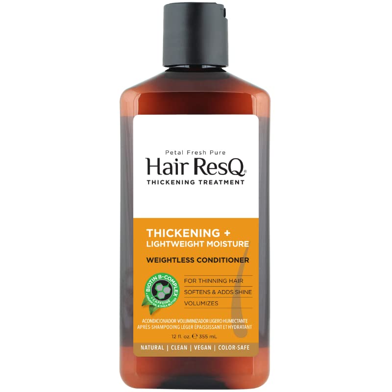 Petal Fresh Hair ResQ Thickening Conditioner for Dry Hair - 355ml | Lightweight Moisturizing Formula for Thicker, Fuller & Healthier Hair | Sulfate-Free & Paraben-Free | Ideal for Daily Use & Damaged Hair Repair | Perfect for Home, Salon & Travel Use