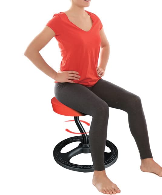 Active Sitting Stool for Stability & Balance - Non-Slip Base & Washable Cover - Perfect for ADHD, Yoga, Office & School Use - Yellow Gold Fitness Seat for Improved Posture & Focus