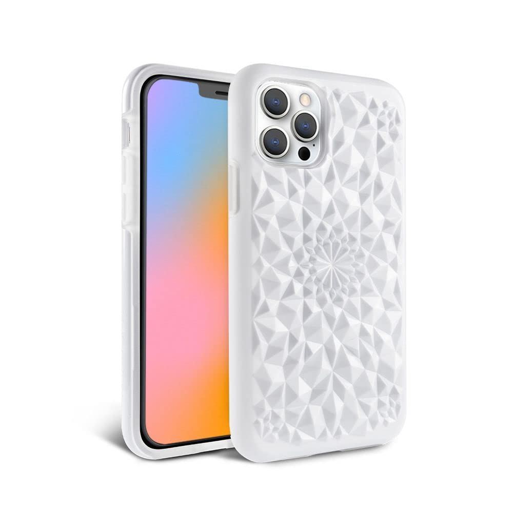 FELONY CASE iPhone 13 Pro Max Case - Gloss White Kaleidoscope Protective Cover - Anti-Scratch, Shockproof, Durable Phone Case for Apple iPhone 13 Pro Max - Perfect for Everyday Use, Travel & Outdoor Activities