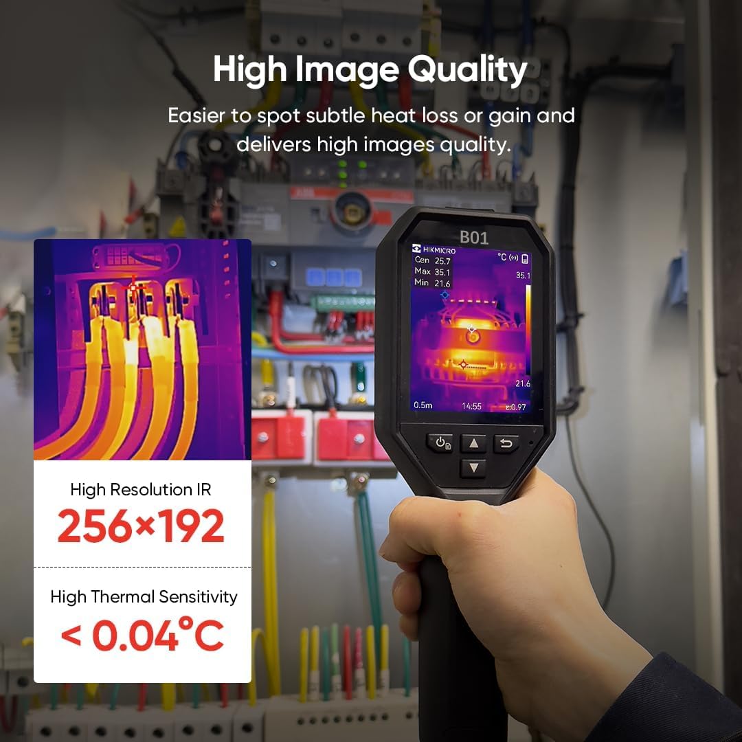 HIKMICRO B01 Thermal Imaging Camera - 320x240 IR Resolution, 256x192 Super IR, WiFi Enabled, 3.2