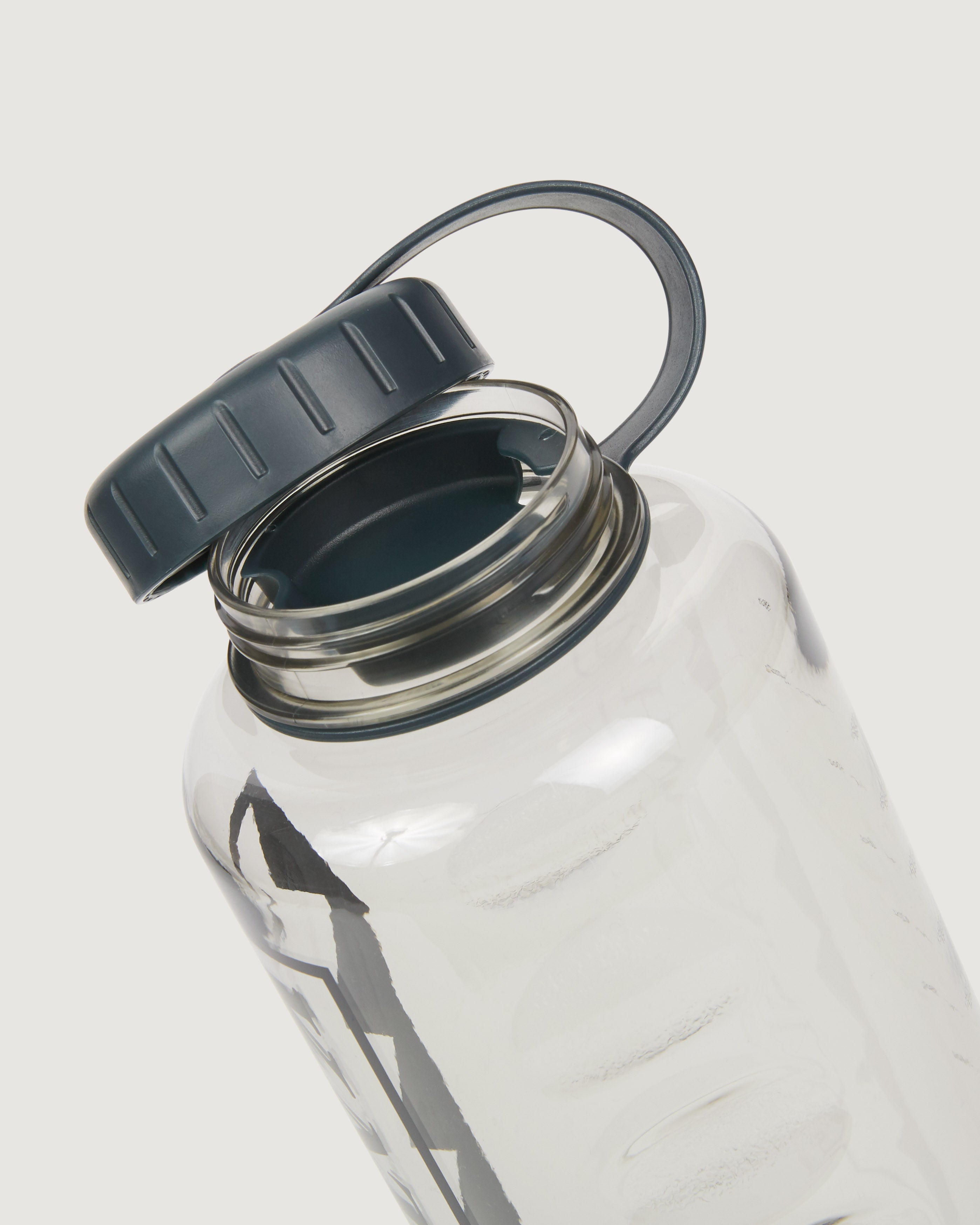 Tritan Wide Mouth Water Bottle 1.8L (64oz) BPA-Free Leak Proof Sports Water Bottle for Gym, Hiking & Outdoor Activities - Smokey Clear