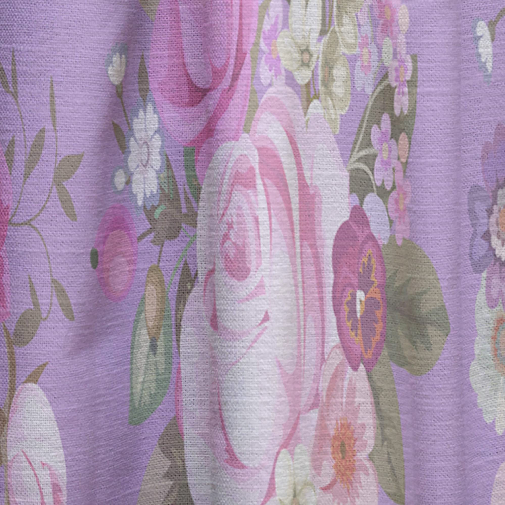 DesignQ Country Rose Pattern Thermal Insulated Curtains - Single Panel 52x120 - Elegant Window Treatments for Bedroom & Living Room | Perfect for Home Decor, Light Control & Energy Efficiency