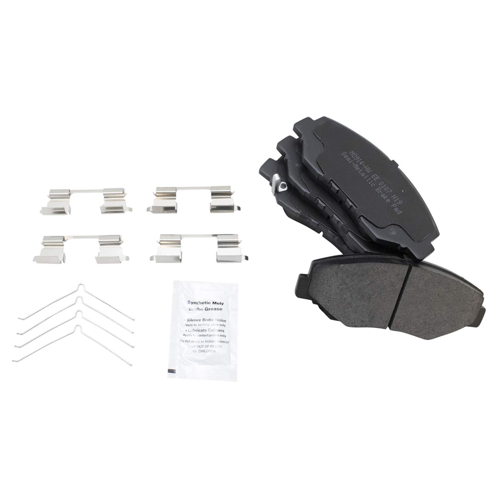 TRQ Front Performance Brake Pad & Rotor Kit - Semi-Metallic Vented Disc Brakes with G-Coating - Compatible with 2016-2021 Honda Civic - Perfect for High-Performance Driving & Daily Commuting