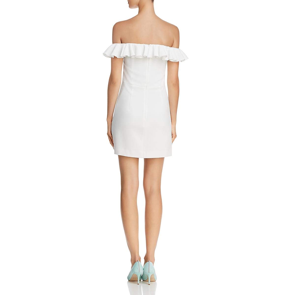 French Connection Women's Whisper Ruffled Sleeveless Mini Dress - Floral Summer Party Cocktail Dress for Weddings, Dates & Night Out