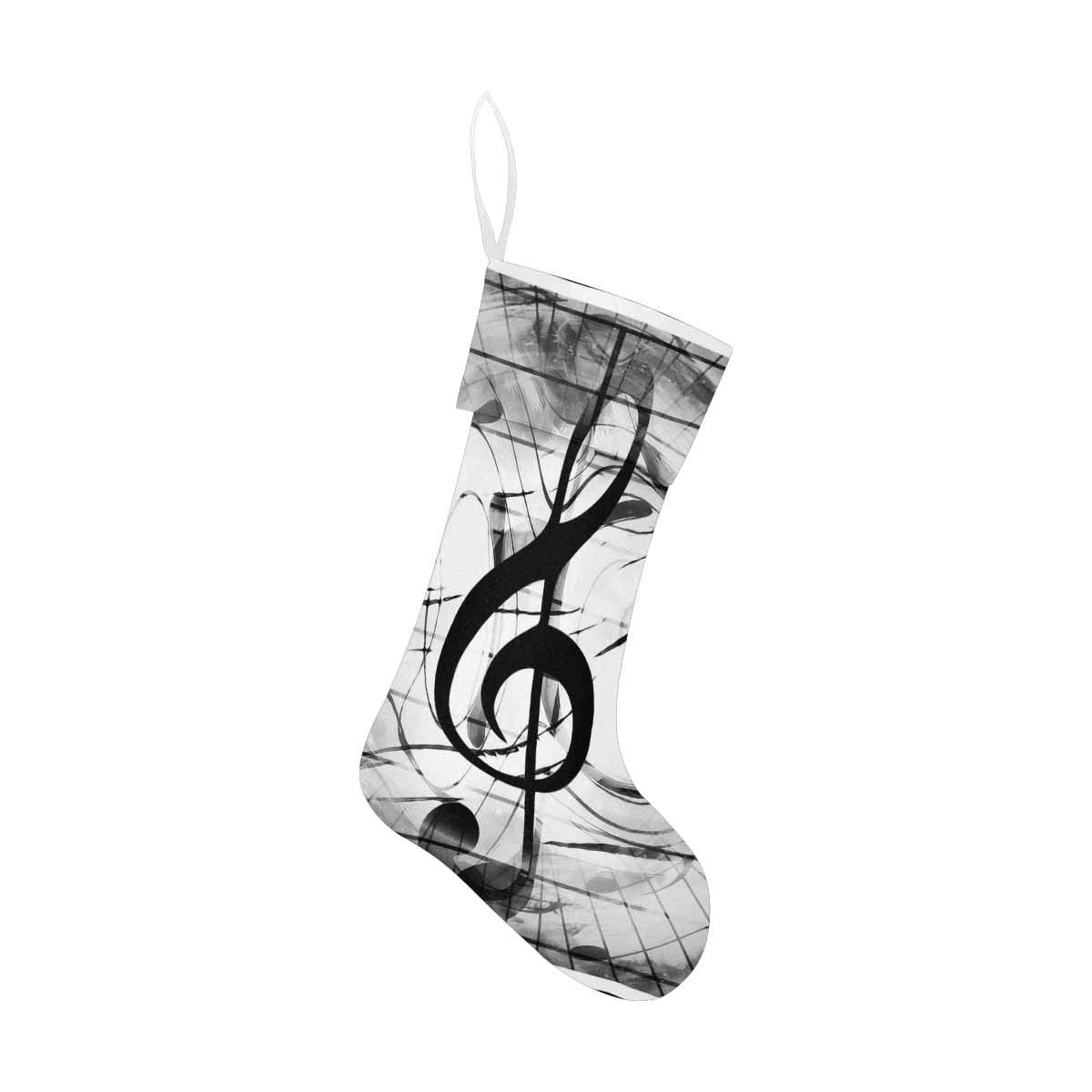 InterestPrint Classic Christmas Stockings for Fireplace - Festive Holiday Decor with Music Notes - Perfect for Fireplace Mantel, Gift Exchange & Holiday Home Decor