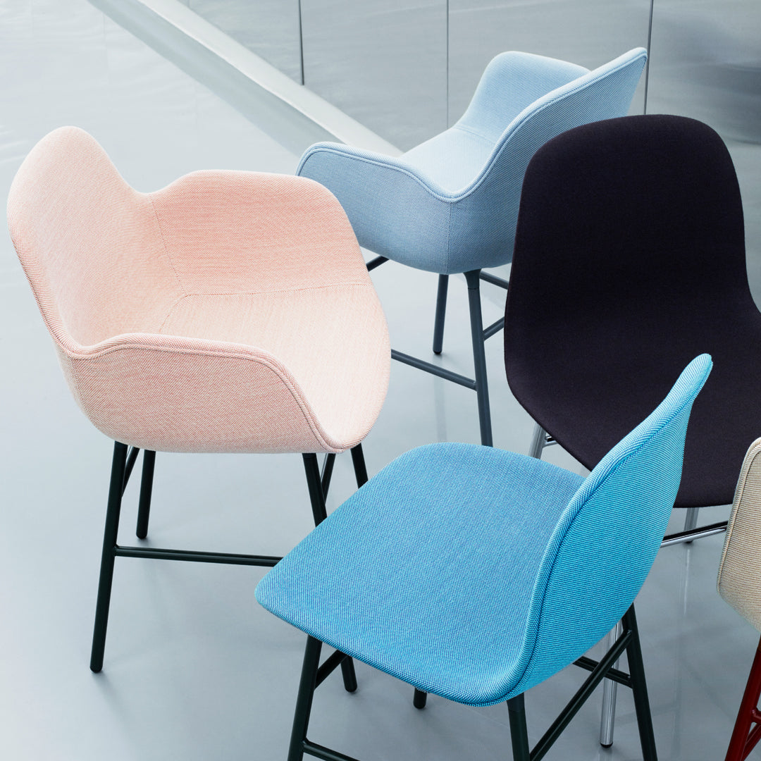Premium Fully Upholstered Form Counter Chair - Stylish Bar Stool for Kitchen Island, Breakfast Nook & Home Bar Seating