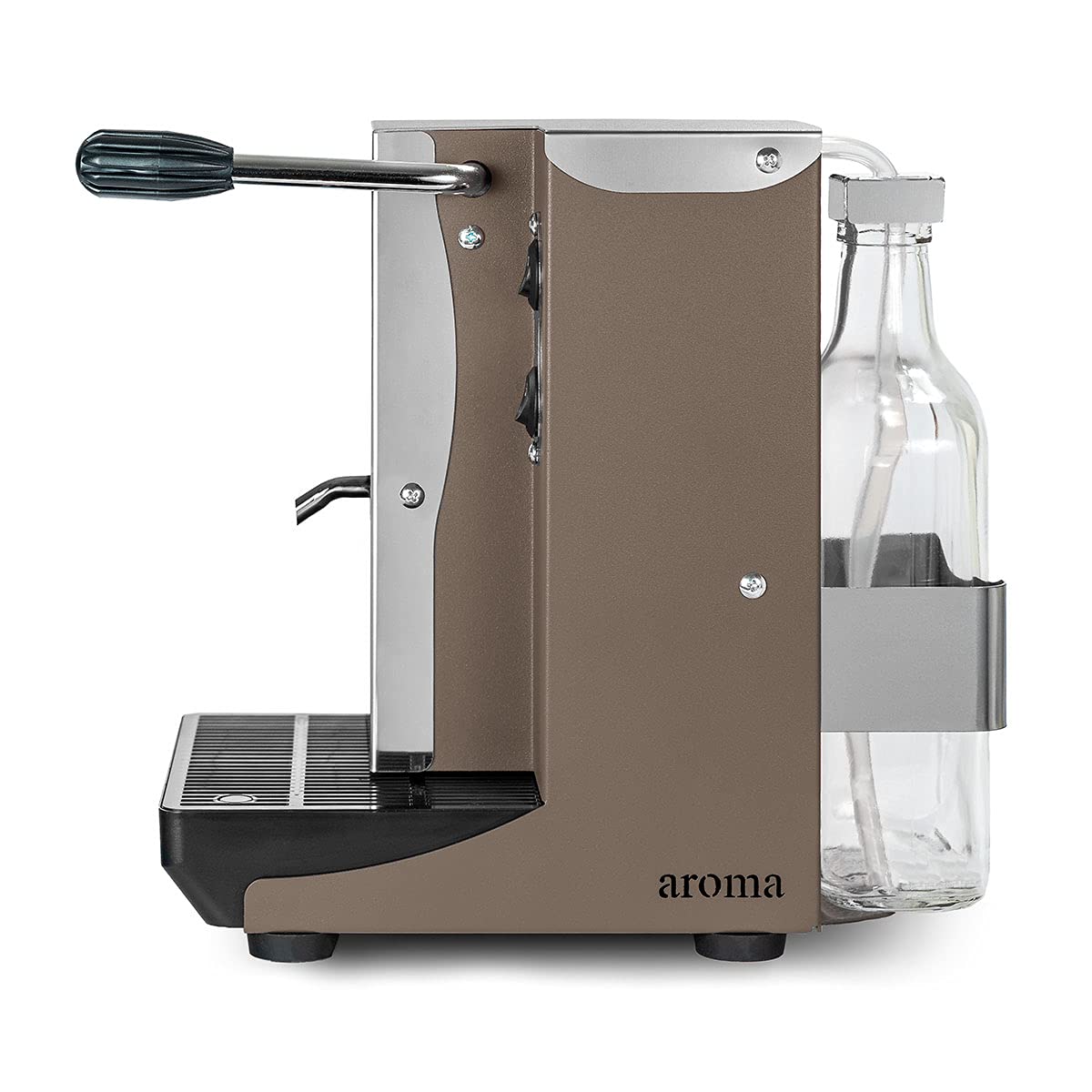 Aroma Plus Basic - Single Serve Coffee Maker (44mm), Gray - Perfect for Home, Office, and Travel Use