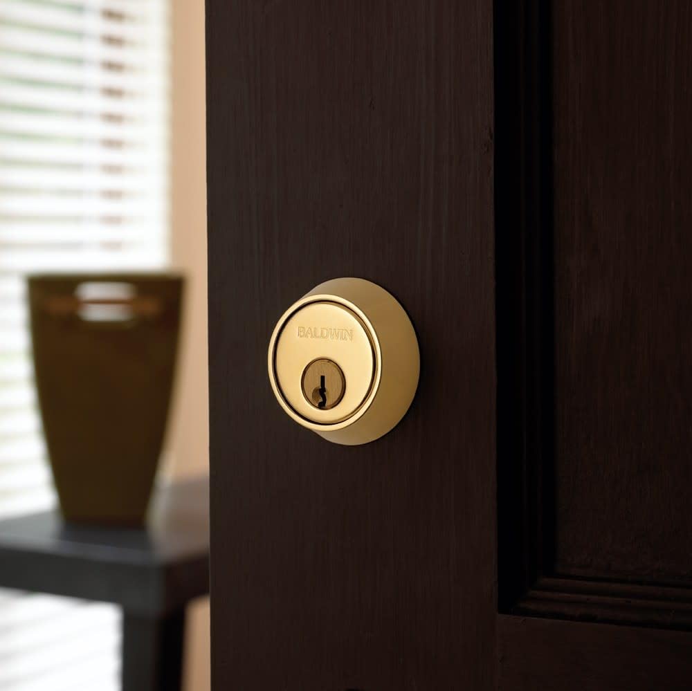 Baldwin Hardware 8011.190 Single Cylinder Deadbolt Lock - High Security Door Lock for Home & Office Use
