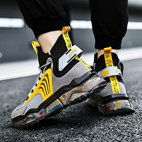 **LZDZN Men's High-Top Basketball Sneakers - Breathable Running & Trail Shoes for Men - Black, Beige, Grey - Athletic Walking & Sports Shoes for Men, Women & Boys (Perfect for Gym, Outdoor & Casual Wear)**