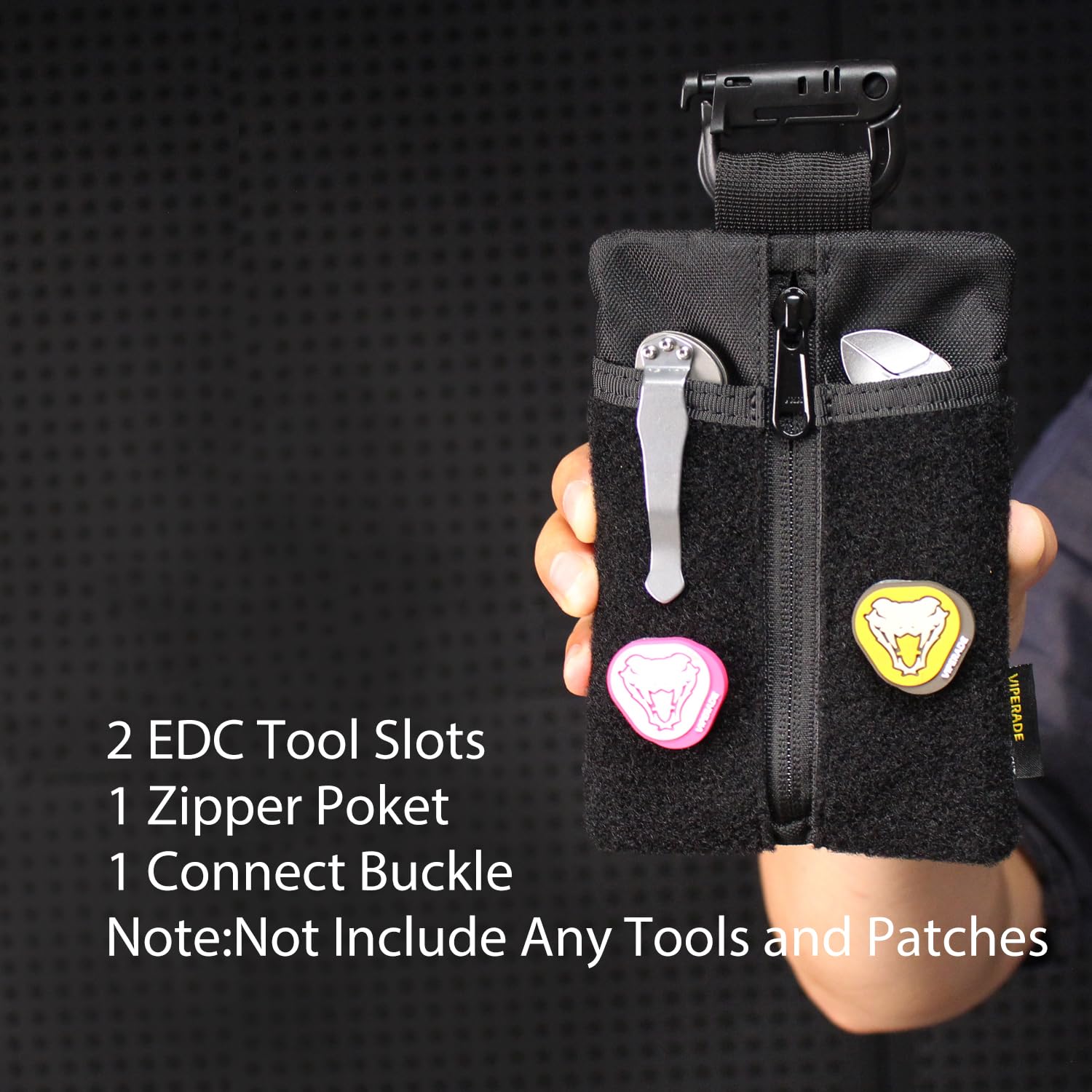 VIPERADE VE23/24/25 EDC Organizer - Tactical Gear Pouch for Men, Multitool & DIY Patch Pocket Organizer - Perfect for Camping, Hiking & Everyday Carry Essentials