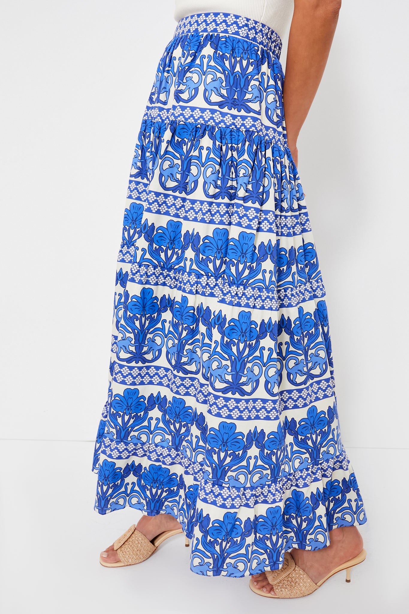 Blue Monkey San Andres Skirt - Stylish Women's Floral Print Bohemian Maxi Skirt for Beach, Vacation & Summer Outfits