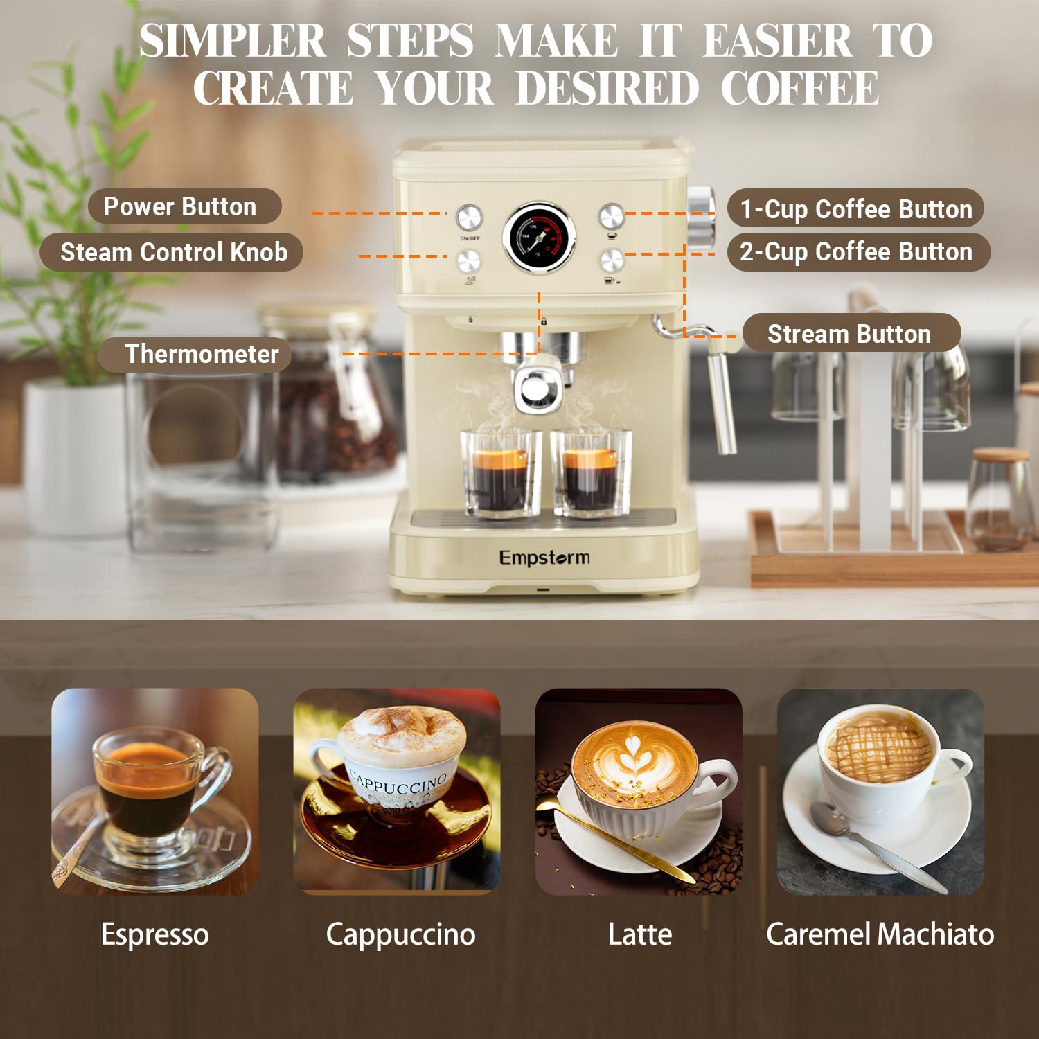 Professional 20 Bar Espresso Machine with Milk Frother - 2-in-1 Cappuccino & Latte Maker, Compatible with NS Original Capsules - Perfect for Home Brewing, Coffee Shops & Office Use
