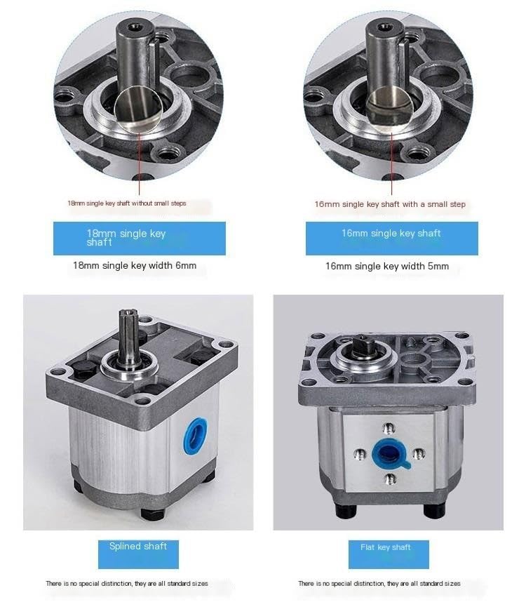High Pressure Hydraulic Gear Pump CBN-F310/314/316/20/25 - Small Oil Pump Head for Industrial Machinery, Construction Equipment & Agricultural Use - MINGPING CBT/CBN-G314 Spline Size