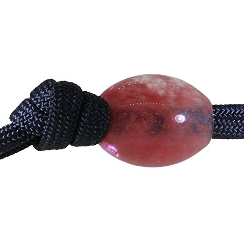 (2 Pack) Jig Pro Shop Paracord Lanyard Beads with Natural Cherry Quartz Gemstones - Perfect for Keychains, Survival Bracelets & Outdoor Gear Accessories