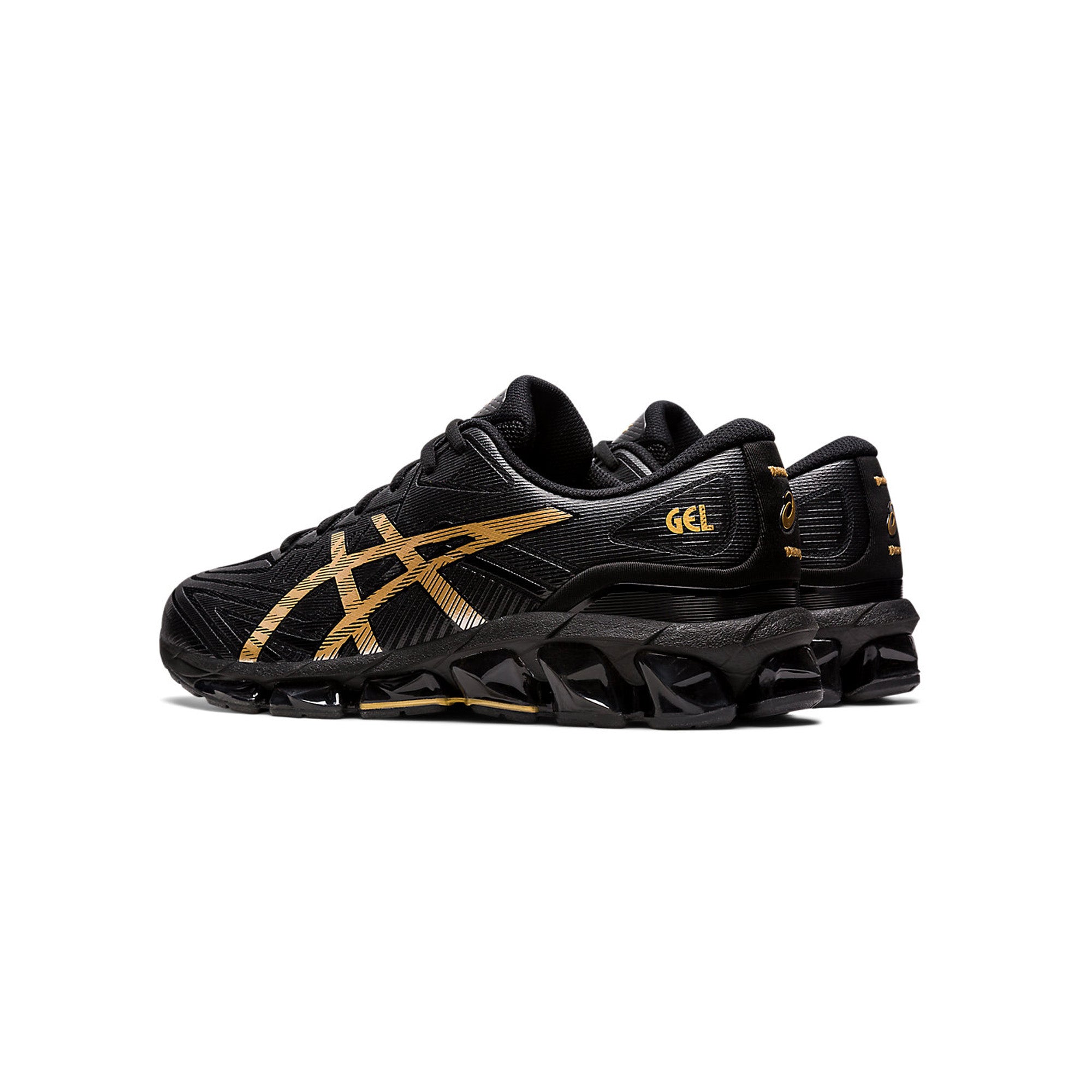 ASICS Gel Quantum 360 VII Running Shoes for Men - Black/Pure Gold - Cushioned Support for Long Distance Running & Gym Workouts