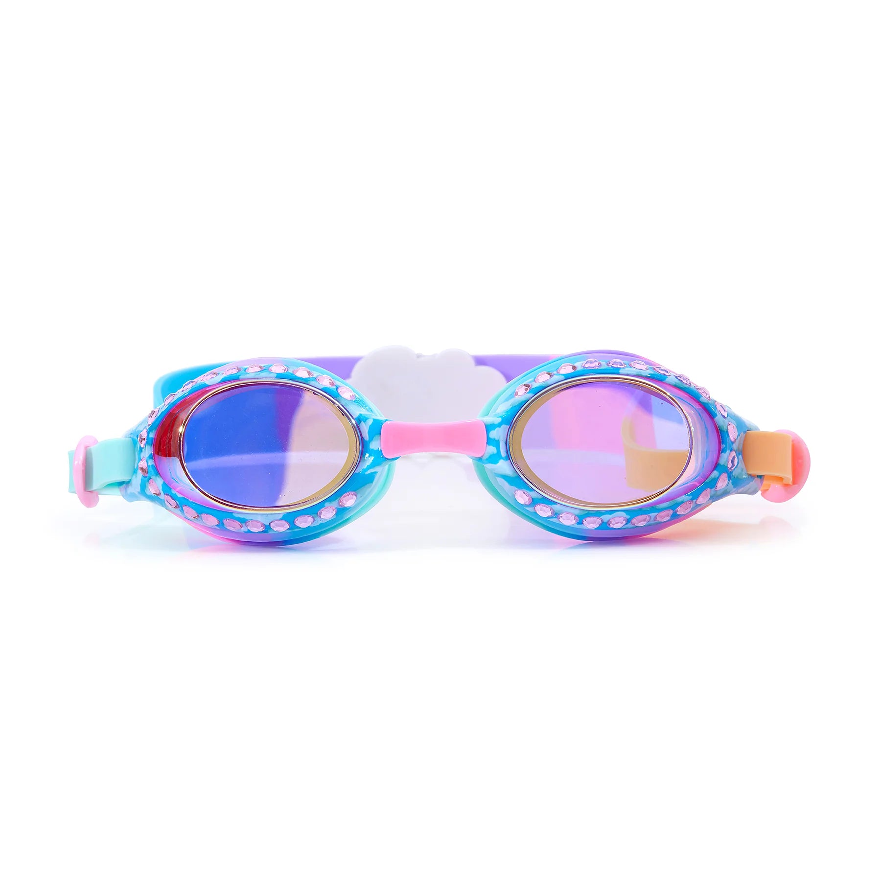 Bling2o Kids Swim Goggles - Anti-Fog UV Protection Swimming Goggles for Boys & Girls, Cloud Blue - Perfect for Pool, Beach & Summer Water Activities