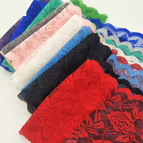 2 Yard 6 Inch Pink Lace Ribbon for Sewing & Crafts - DIY Rose Trim for Clothing, Garment Decoration & Sewing Accessories | Perfect for Wedding Dresses, Hair Bows, Scrapbooking & Home Decor