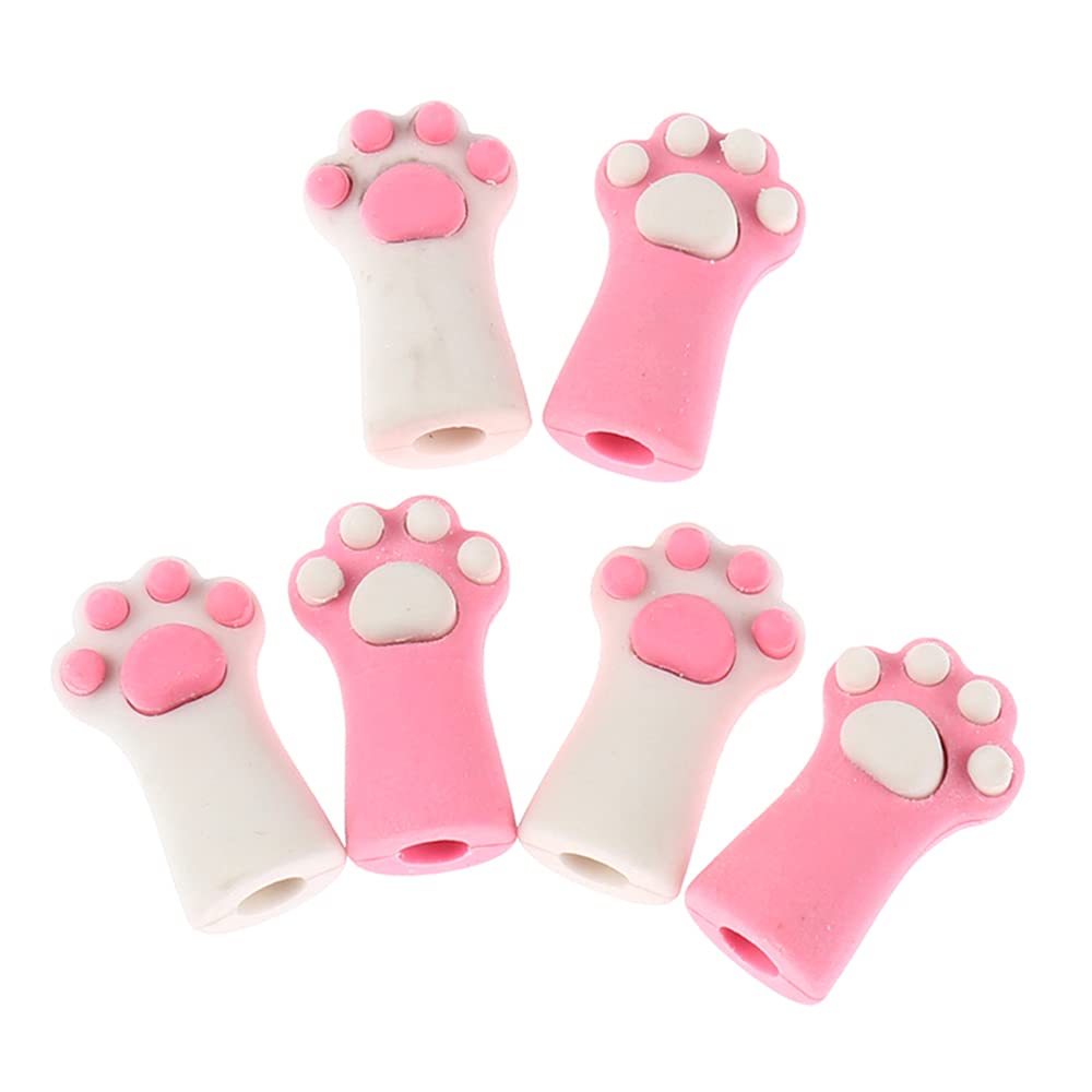 3 Pcs Cute Cat Paw Erasers - Pencil Topper Erasers for Kids, Fun School & Office Supplies - Perfect for Homework, Art Projects & Gift Giving