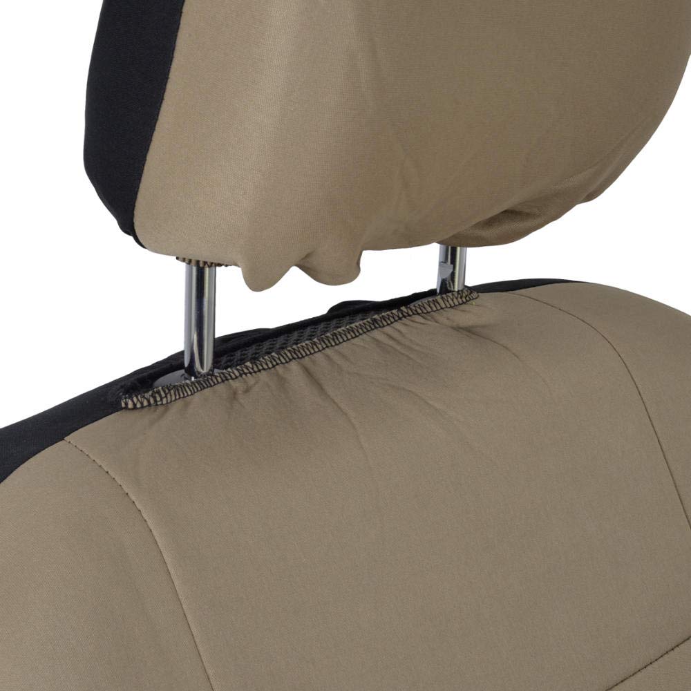 BDK MT-300 4-Piece Auto Carpet Floor Mats Set with PolyPro Seat Covers & Steering Wheel Cover - Universal Fit for Cars, Trucks, Vans & SUVs | Durable Interior Protection for Daily Commute, Road Trips & Family Travel