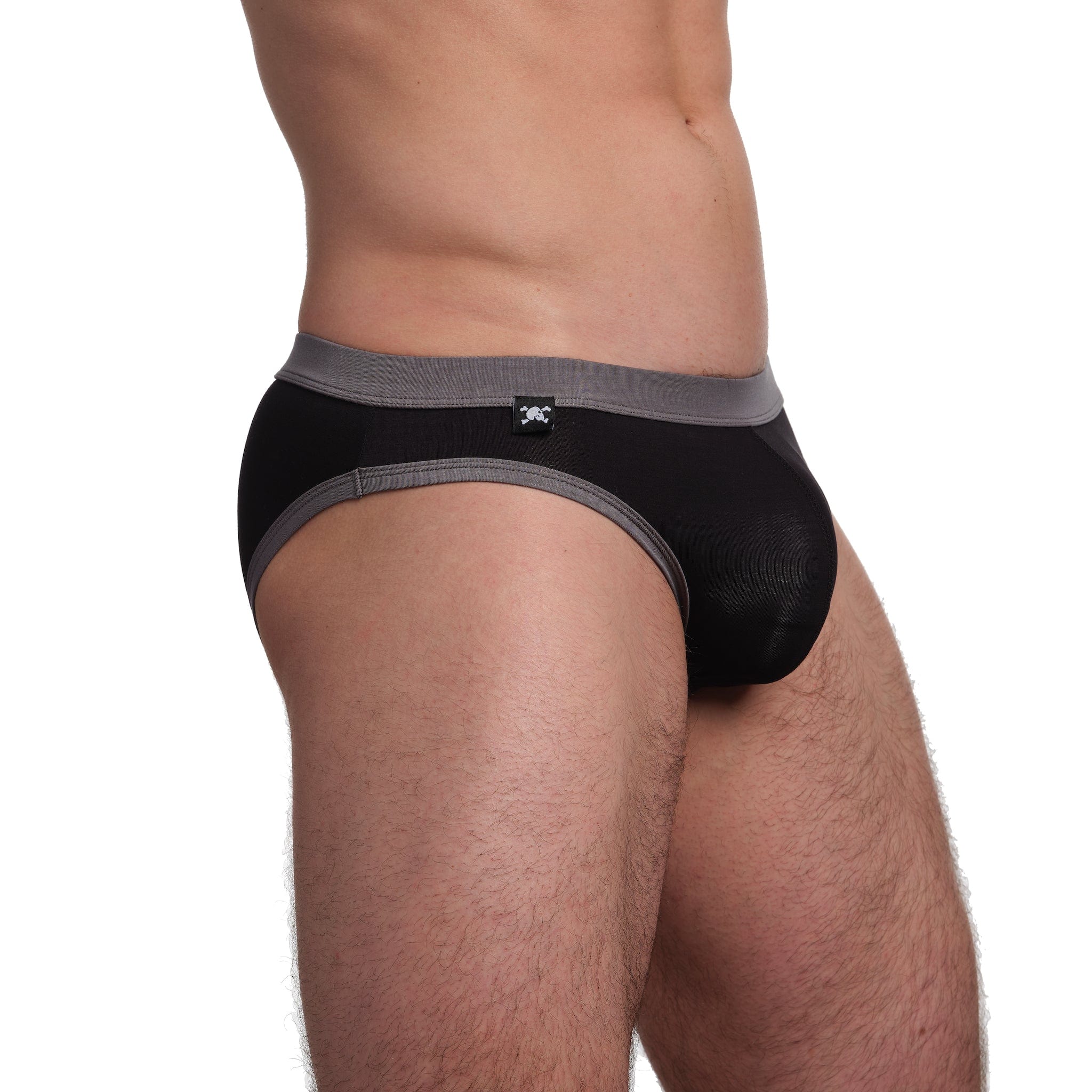 Just The Bones Cloud Brief Black - Stylish and Comfortable Men's Underwear for Everyday Wear, Workout, and Travel
