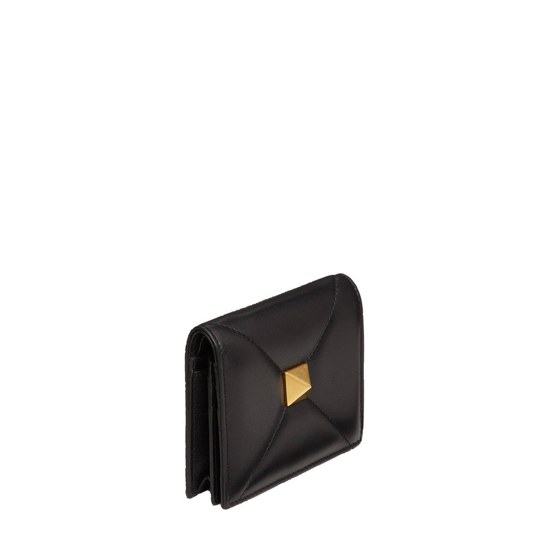 One Stud French Wallet for Men - Slim RFID Blocking Leather Bifold Wallet with Money Clip (Black) | Perfect for Everyday Carry, Travel & Business