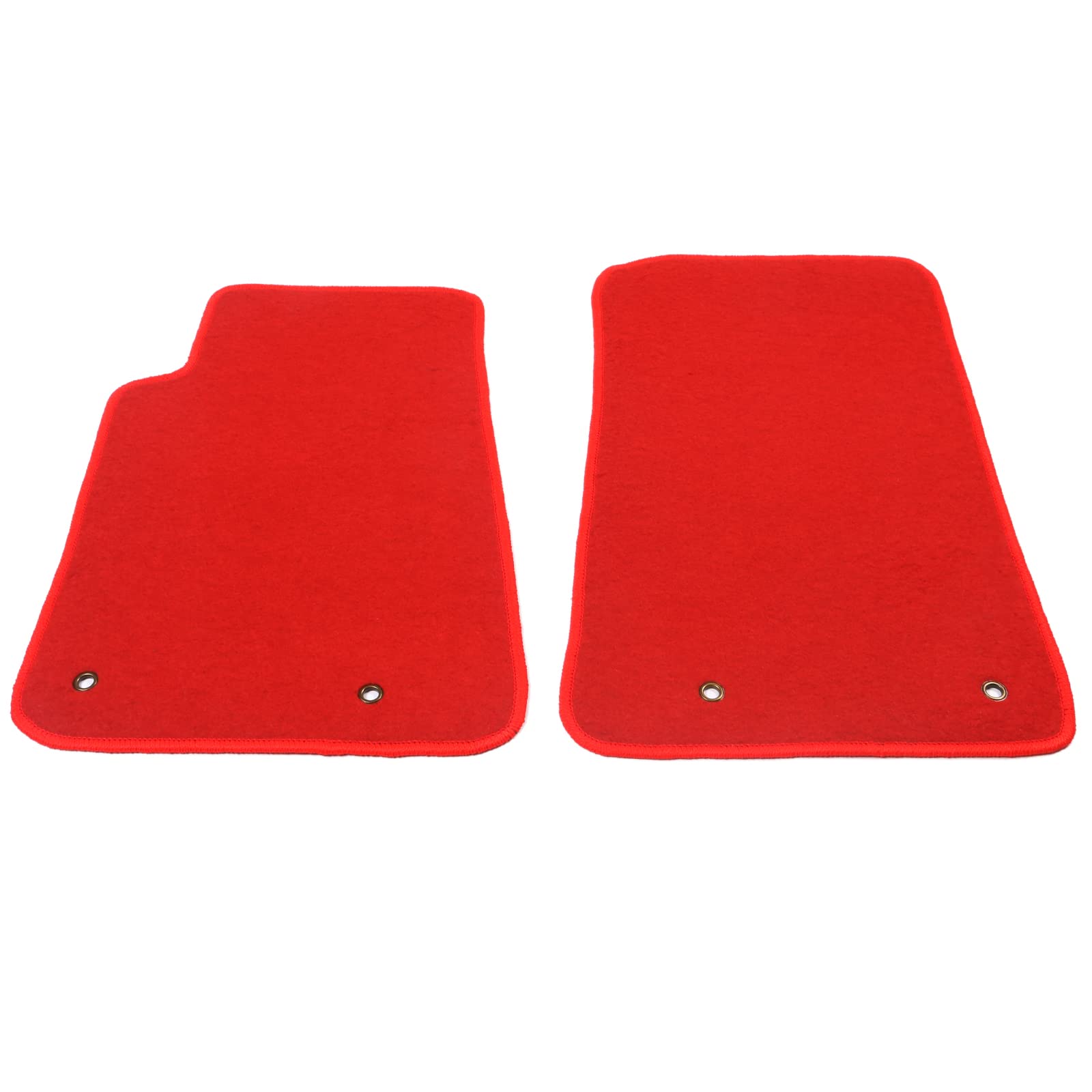 IKON MOTORSPORTS Car Floor Mats for 2010-2015 Chevrolet Camaro - Premium Red Nylon Front Liners (2-Piece Set) | Exact Factory Fit Replacement | Perfect for Daily Driving, Road Trips & Car Shows