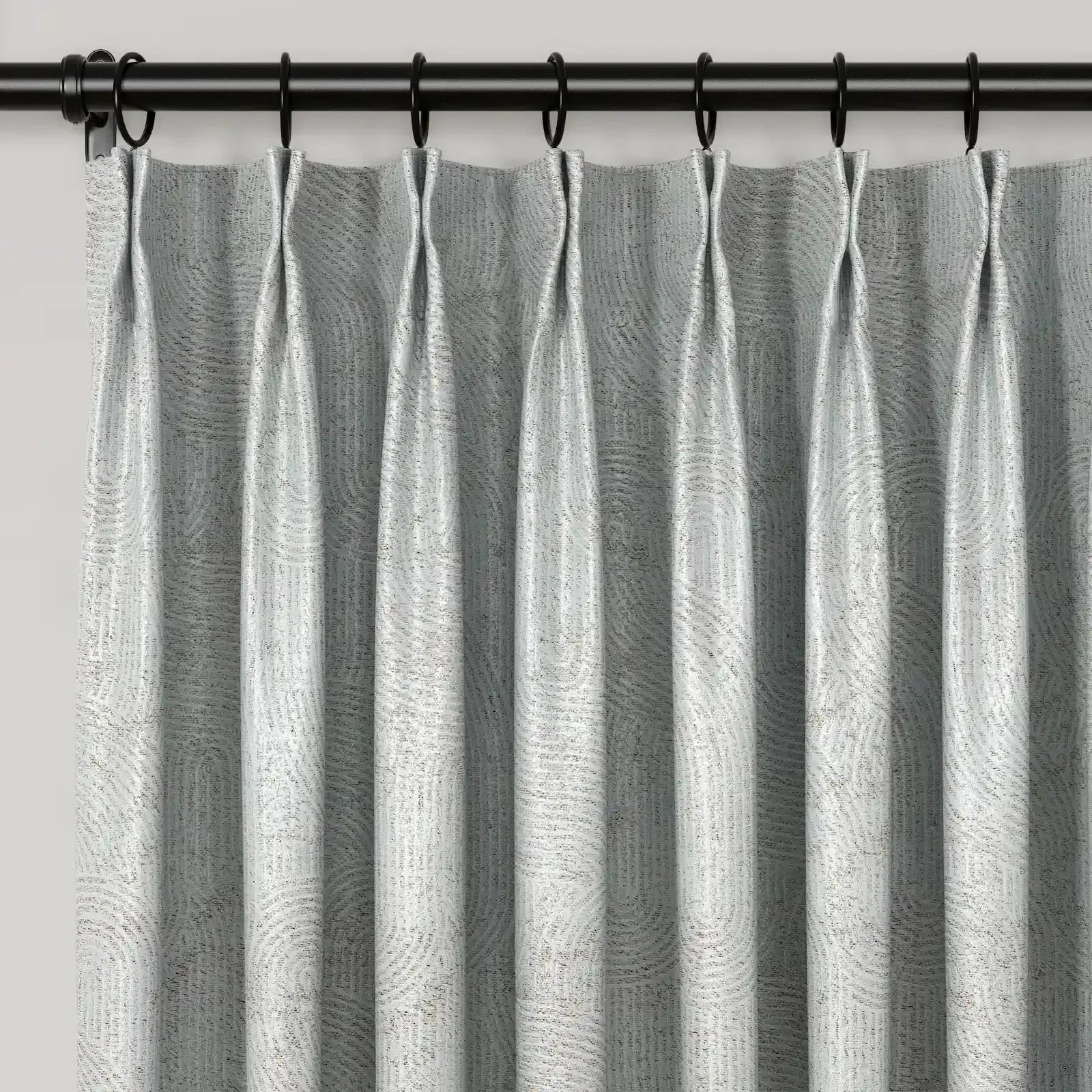 Lydia Rib Jacquard Curtains - Elegant Pleated Window Drapes for Living Room & Bedroom - Blackout Thermal Insulated Sheer Panels for Home Decor