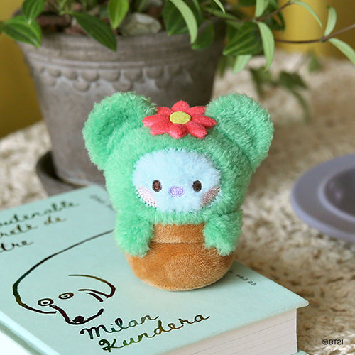 BT21 Mini Cactus Plush Keychain - Koya Character Cute Plush Toy for Bags, Backpacks & Keys | Perfect for KPOP Fans, BTS Merch Collectors & Cute Gift Ideas