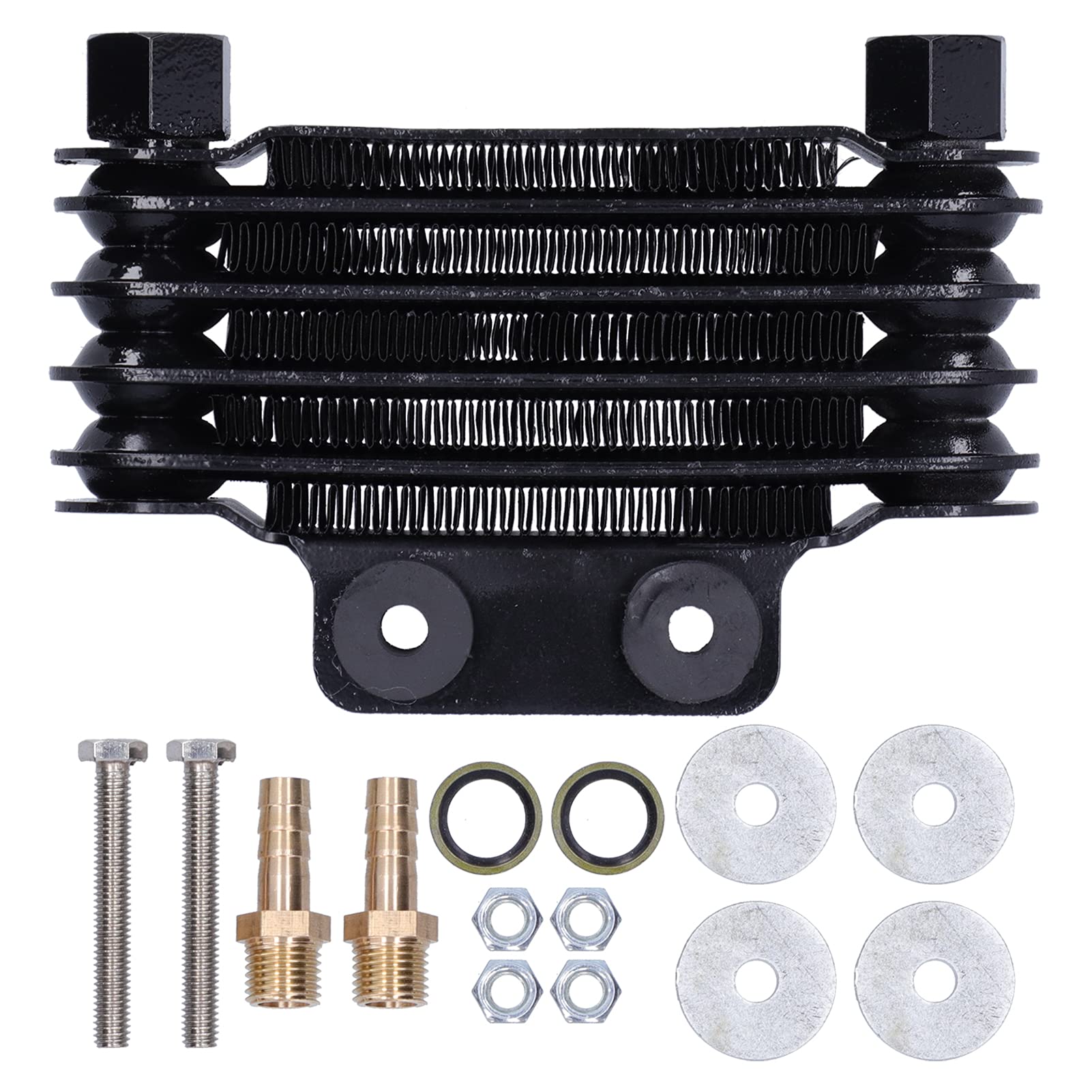 Universal Engine Oil Cooler for 125-250CC Motorcycles & ATVs - High Performance Cooling Radiator Accessory for Dirt Bikes, Off-Road & Adventure Riding - Improves Engine Longevity in Extreme Conditions