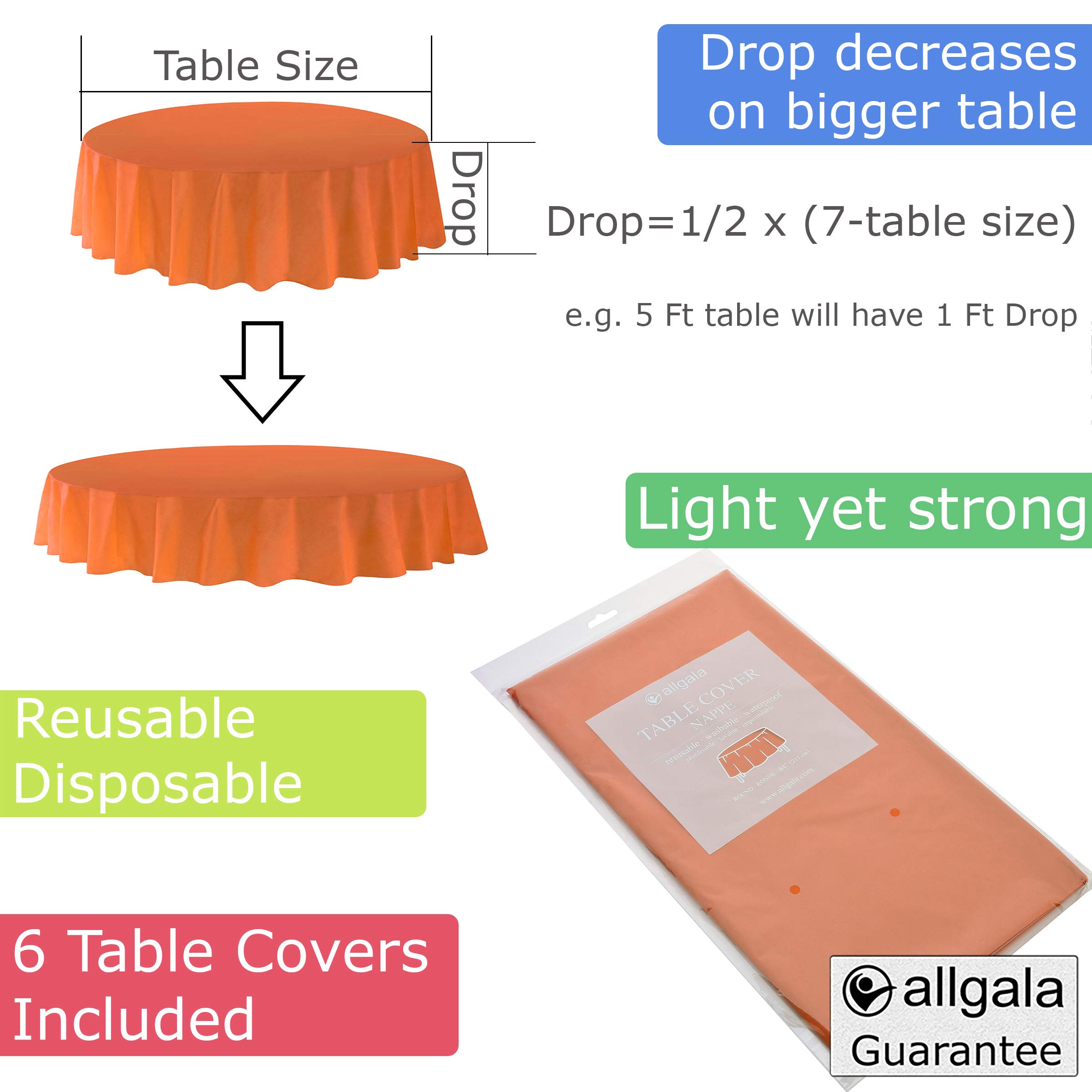Waterproof Disposable Tablecloth 6PK - 84