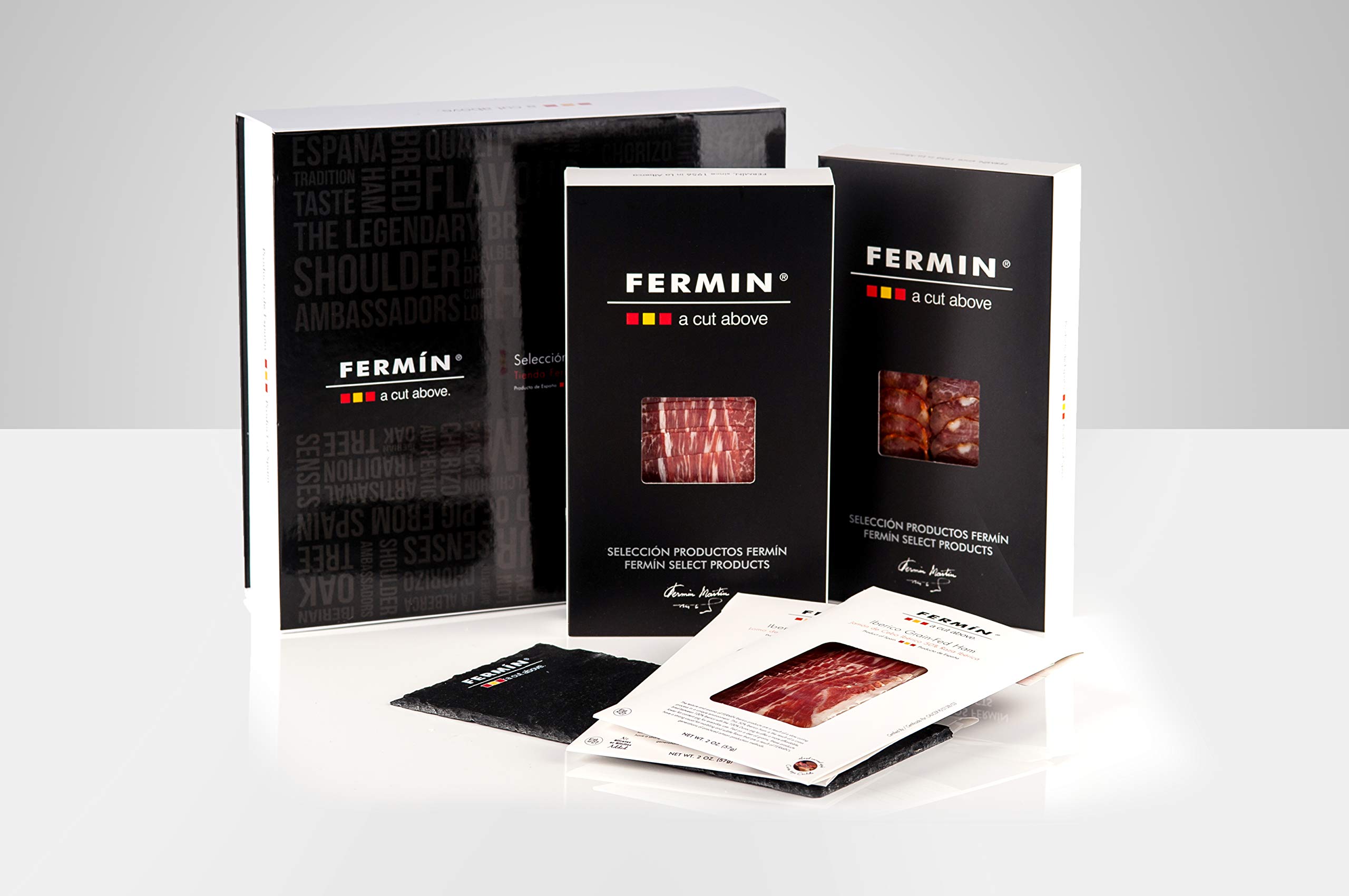 Premium Fermin Spanish Tapas Gift Box - Authentic Iberico Ham, Chorizo & Cheese Selection - Perfect for Gourmet Gifts, Parties & Charcuterie Boards